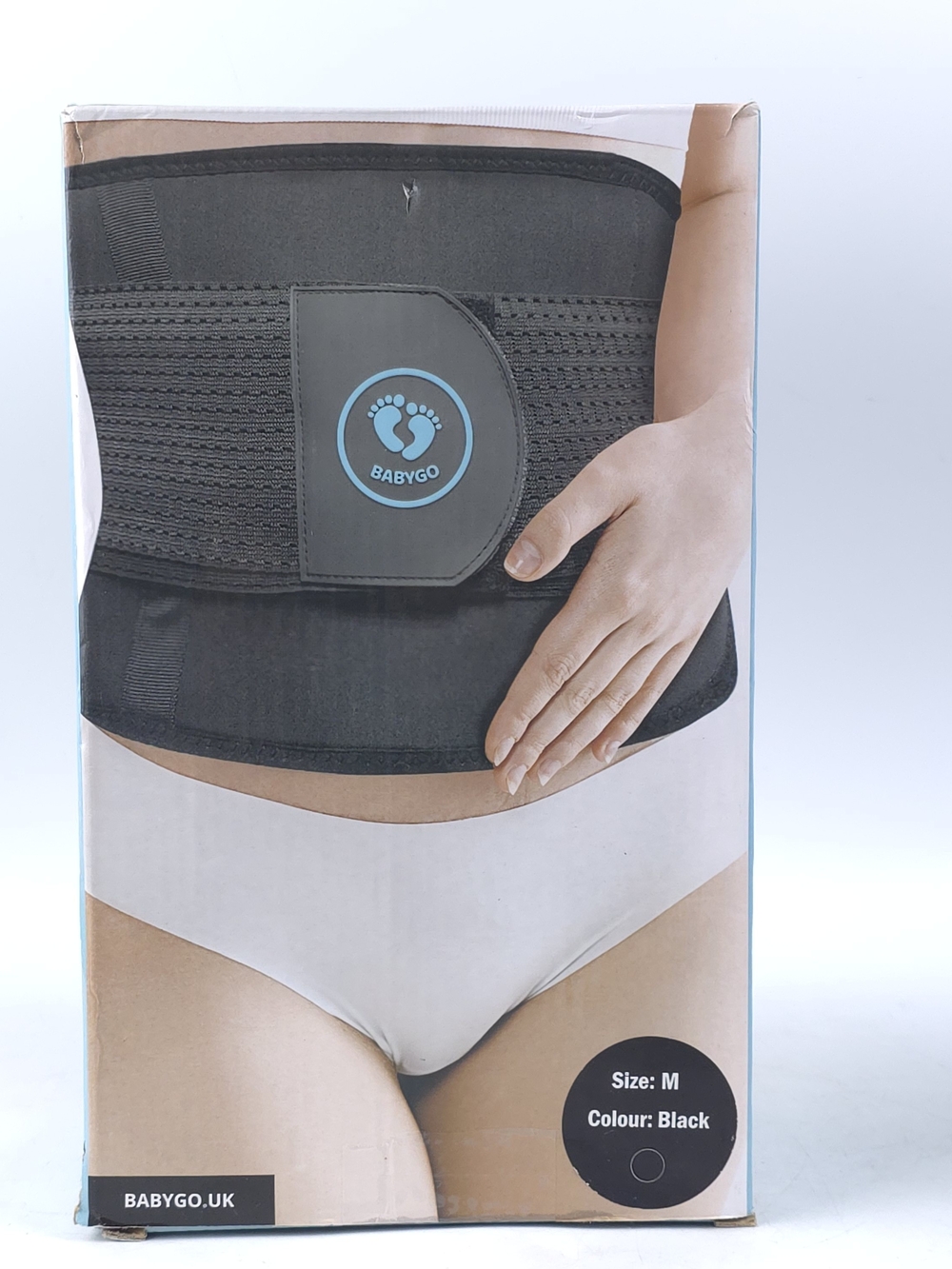 Postpartum Belt Maternity Support Belt Black Sz Medium Retrain Waist Back Suppor
